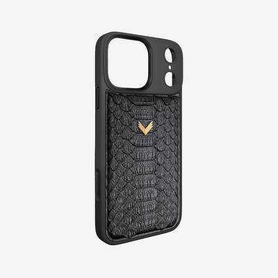 iPhone 17 Pro Max Phone Case, Python Leather