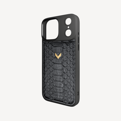 iPhone 17 Pro Max Phone Case, Python Leather