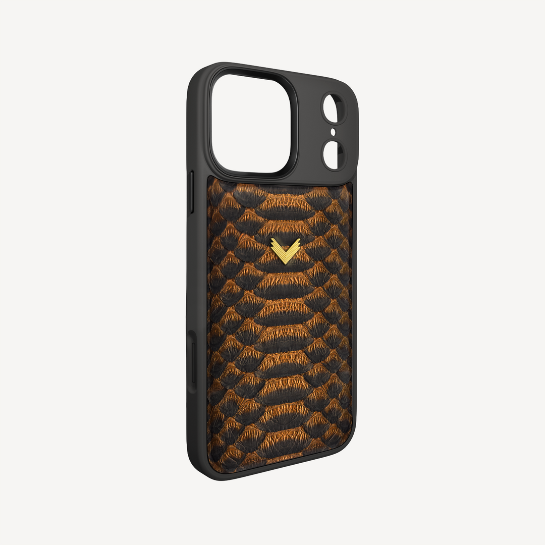iPhone 17 Pro Max Phone Case, Python Leather