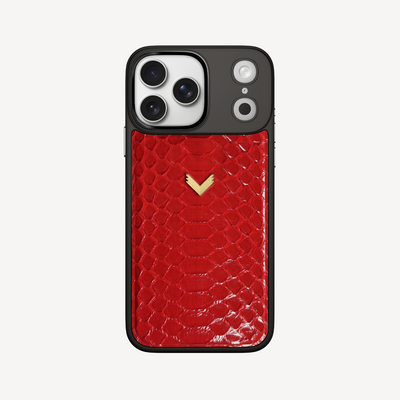 iPhone 17 Pro Max Phone Case, Python Leather