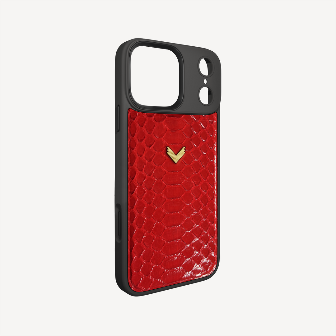 iPhone 17 Pro Max Phone Case, Python Leather