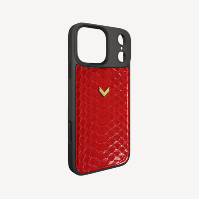 iPhone 17 Pro Max Phone Case, Python Leather