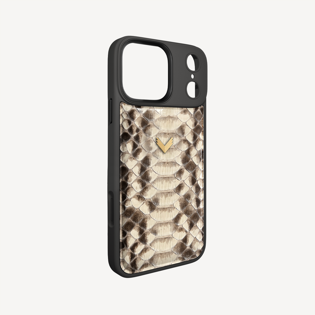 iPhone 17 Pro Max Phone Case, Python Leather