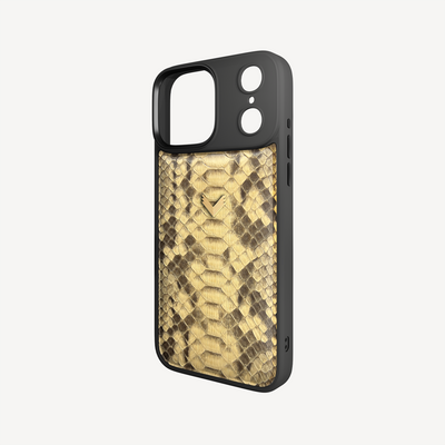 iPhone 17 Pro Max Phone Case, Python Leather