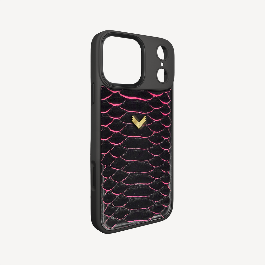 iPhone 17 Pro Max Phone Case, Python Leather