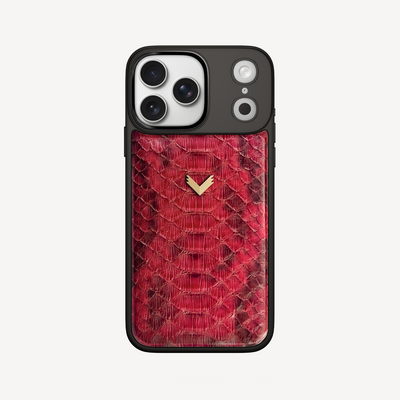 iPhone 17 Pro Max Phone Case, Python Leather