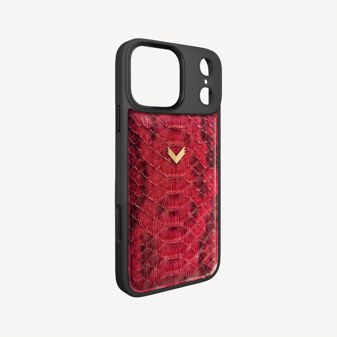 iPhone 17 Pro Max Phone Case, Python Leather