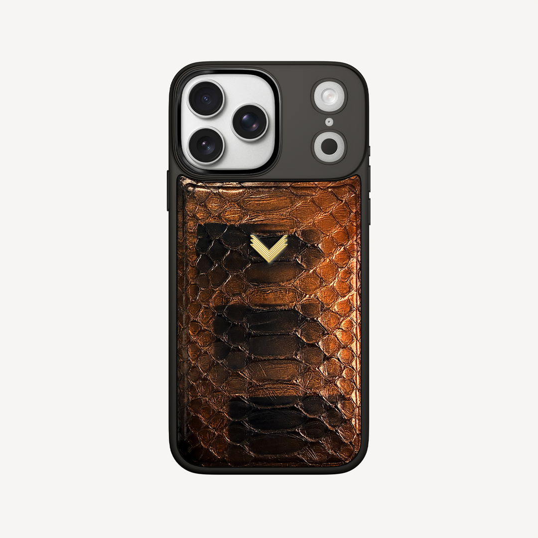 iPhone 17 Pro Max Phone Case, Python Leather