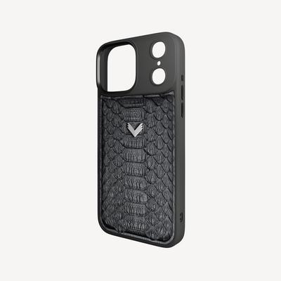 iPhone 17 Pro Max Phone Case, Python Leather