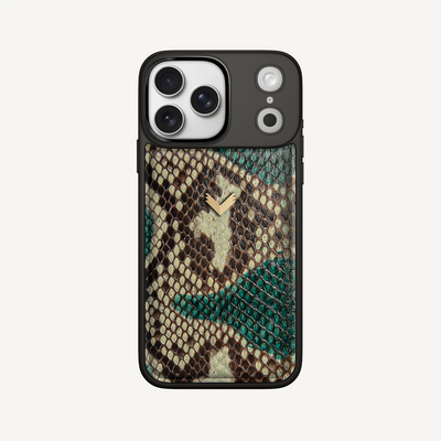 iPhone 17 Pro Max Phone Case, Python Leather