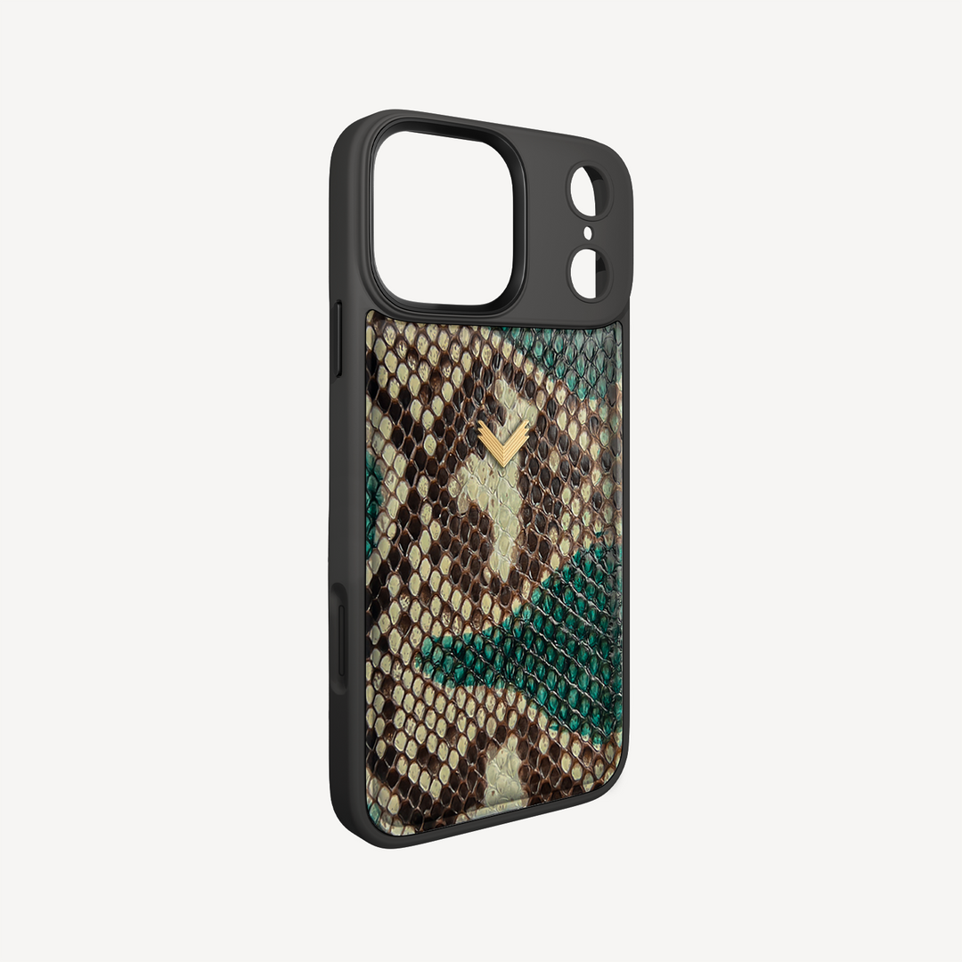 iPhone 17 Pro Max Phone Case, Python Leather