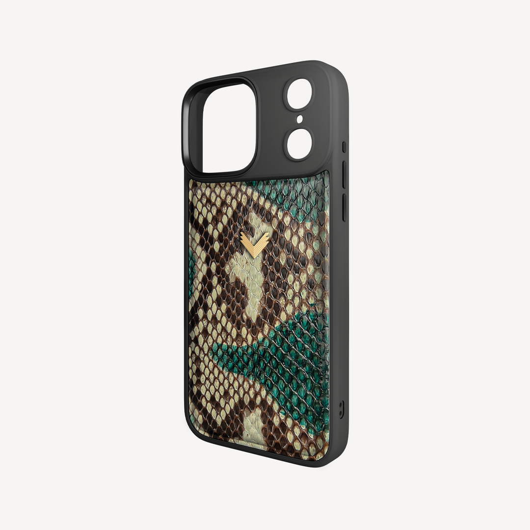 iPhone 17 Pro Max Phone Case, Python Leather