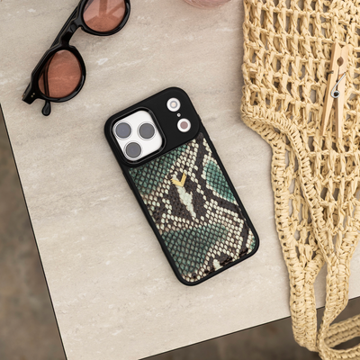 iPhone 17 Pro Max Phone Case, Python Leather