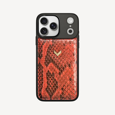 iPhone 17 Pro Max Phone Case, Python Leather