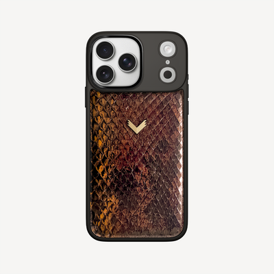 iPhone 17 Pro Max Phone Case, Python Leather