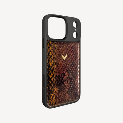 iPhone 17 Pro Max Phone Case, Python Leather