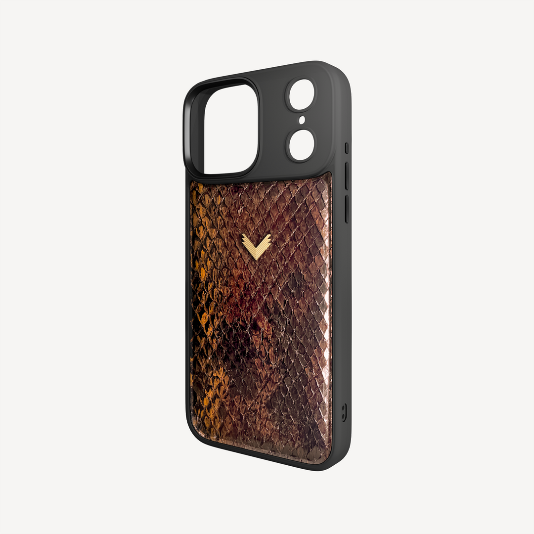 iPhone 17 Pro Phone Case, Python Leather