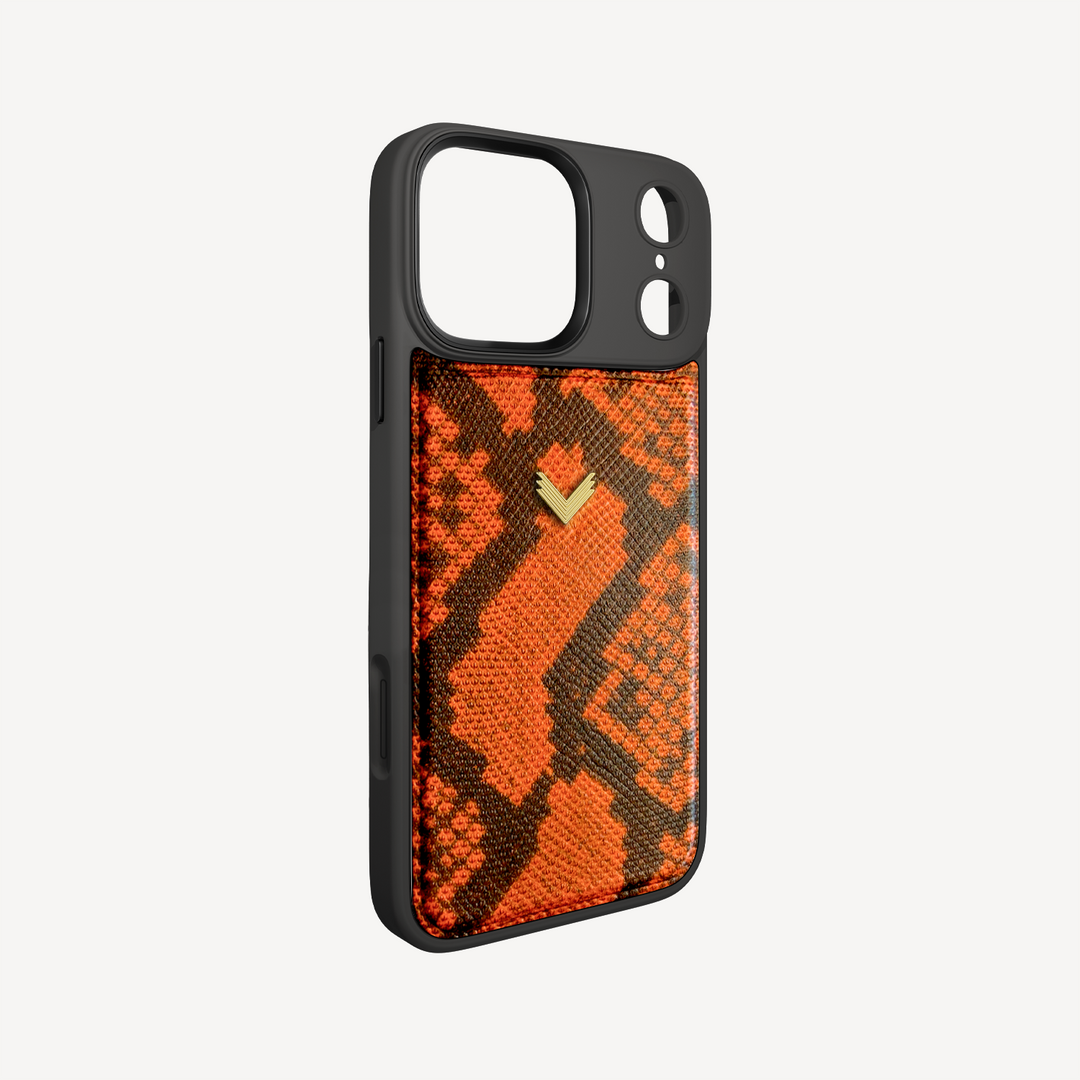 iPhone 17 Pro Phone Case, Python Leather