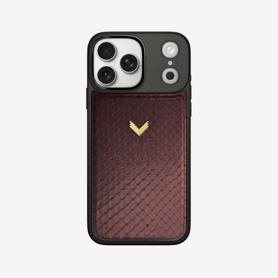 iPhone 17 Pro Max Phone Case, Python Leather