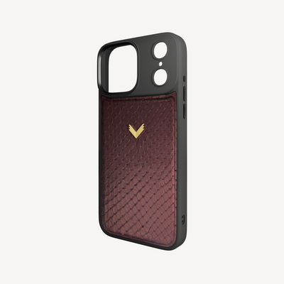iPhone 17 Pro Max Phone Case, Python Leather