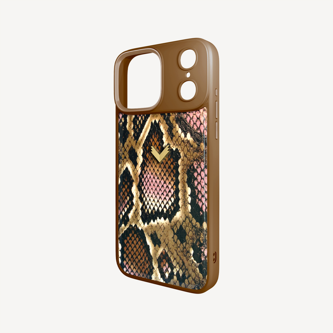 iPhone 17 Pro Max Phone Case, Python Leather