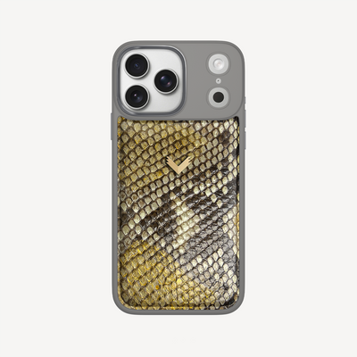 iPhone 17 Pro Max Phone Case, Python Leather