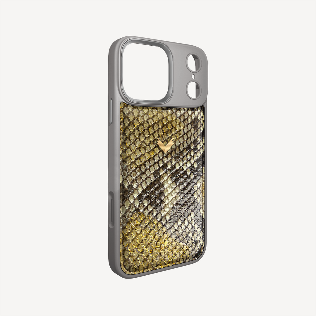 iPhone 17 Pro Max Phone Case, Python Leather