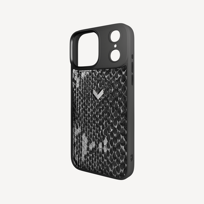 iPhone 17 Pro Max Phone Case, Python Leather