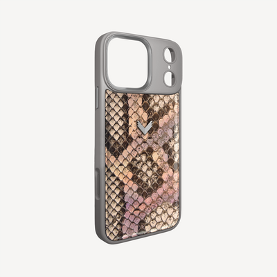 iPhone 17 Pro Phone Case, Python Leather