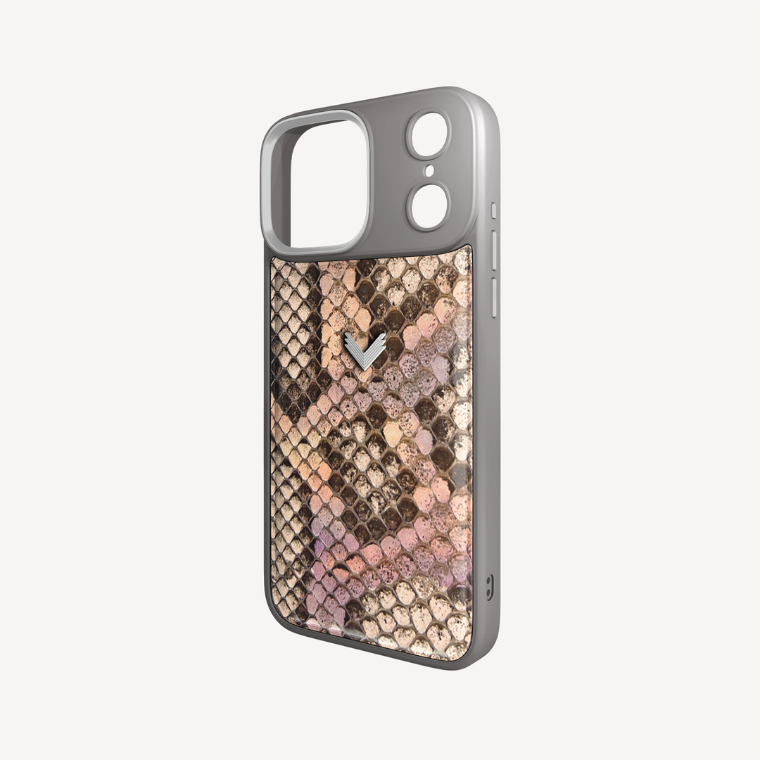 iPhone 17 Pro Phone Case, Python Leather