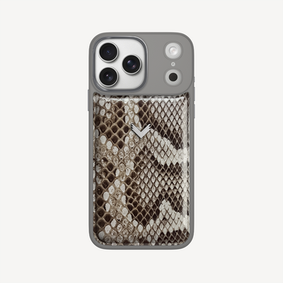 iPhone 17 Pro Max Phone Case, Python Leather
