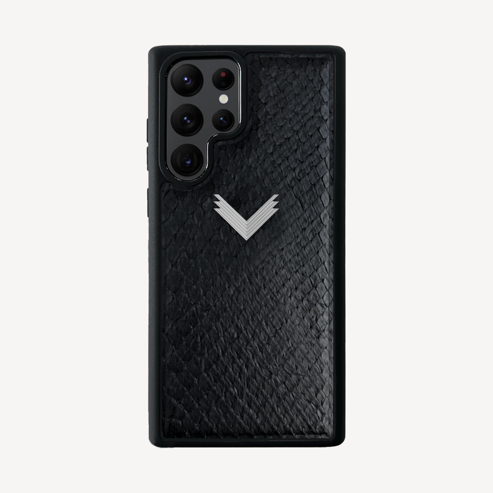 Samsung S23 Ultra Phone Case, Python Leather
