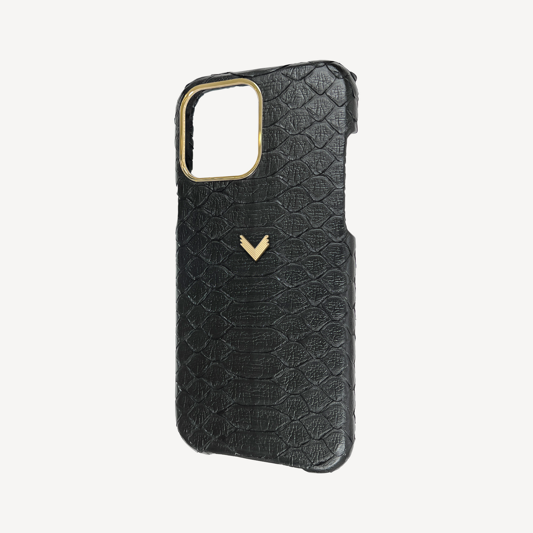 iPhone 13 Pro Max Phone Case, Python Leather