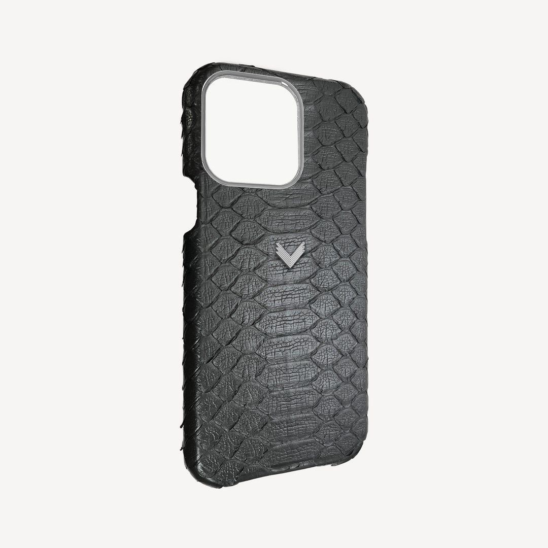 iPhone 13 Pro Max Phone Case, Python Leather