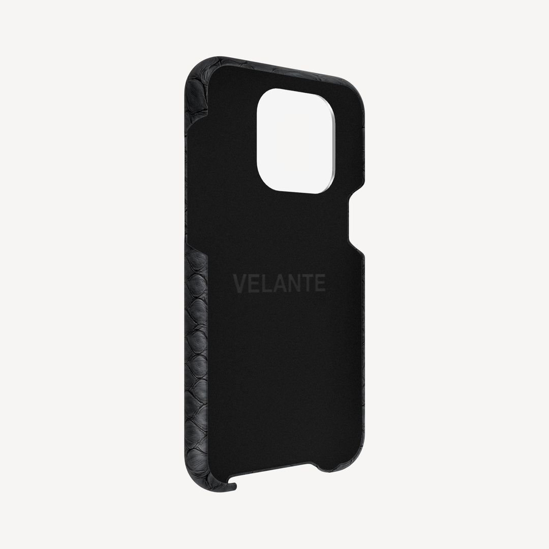 iPhone 15 Pro Phone Case, Python Leather