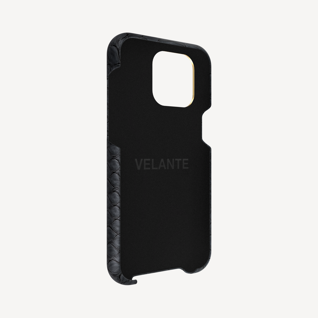 iPhone 13 Pro Max Phone Case, Python Leather