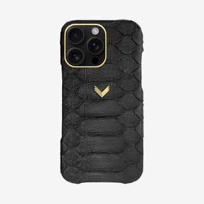 iPhone 16 Pro Max Phone Case, Python Leather