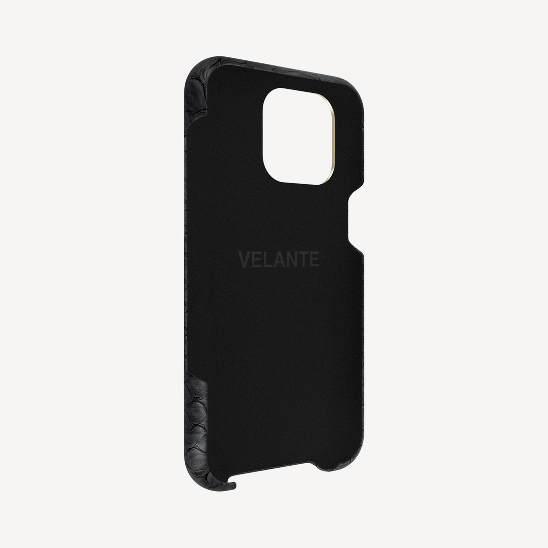 iPhone 16 Pro Phone Case, Python Leather