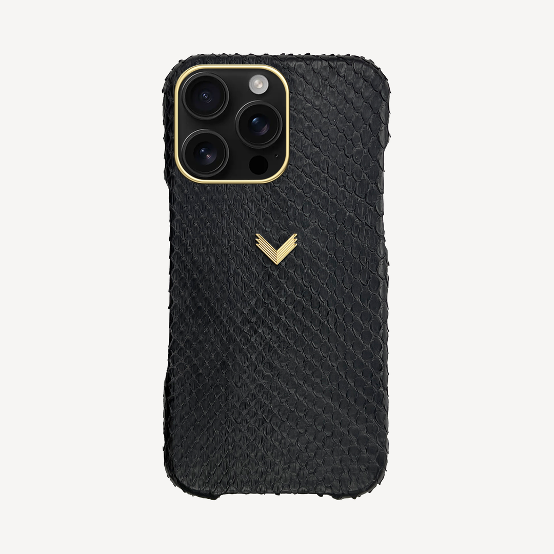 iPhone 16 Pro Max Phone Case, Python Leather
