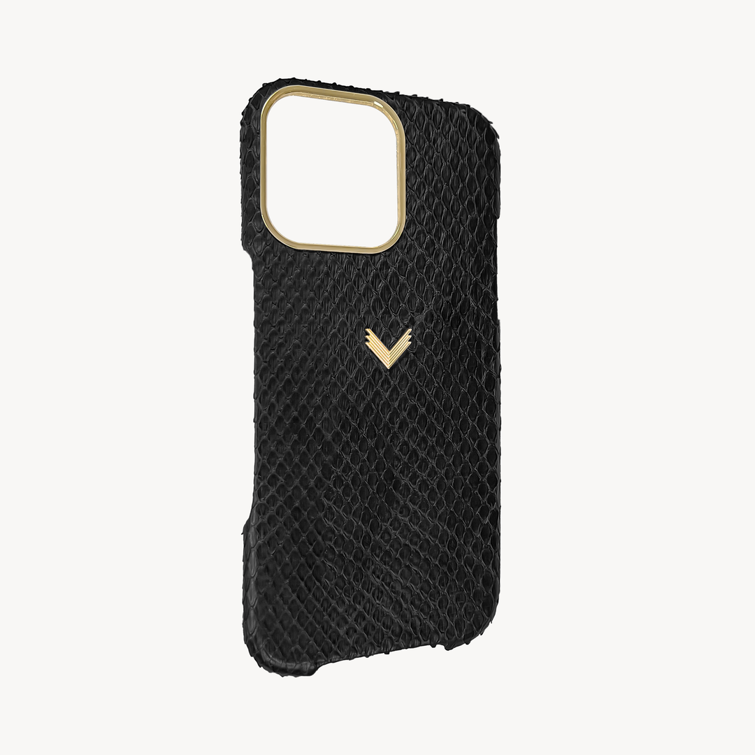 iPhone 16 Pro Max Phone Case, Python Leather
