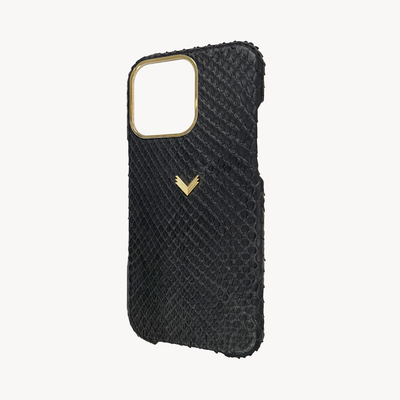 iPhone 16 Pro Phone Case, Python Leather