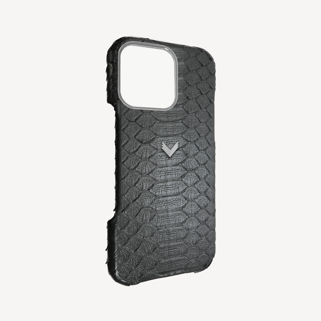 iPhone 16 Pro Phone Case, Python Leather