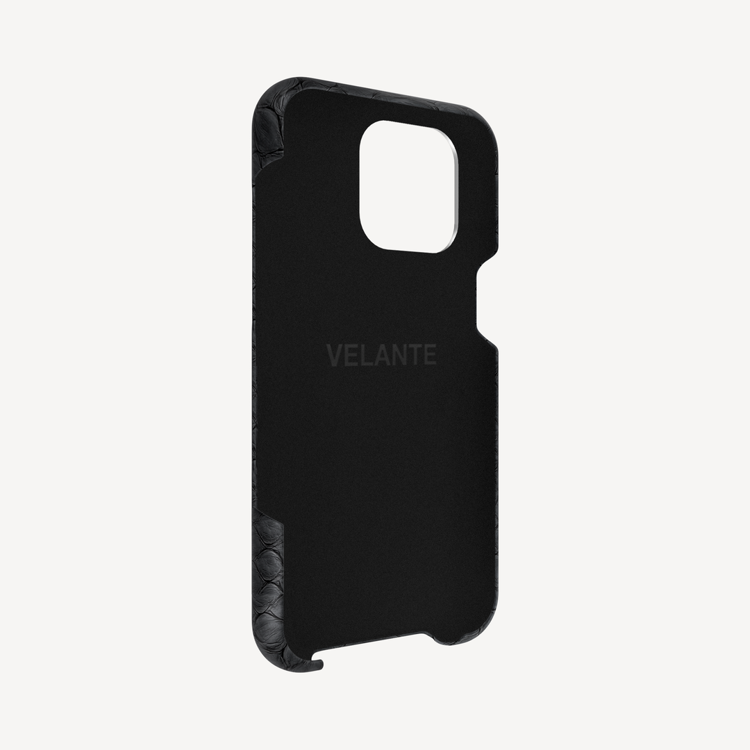 iPhone 16 Pro Phone Case, Python Leather