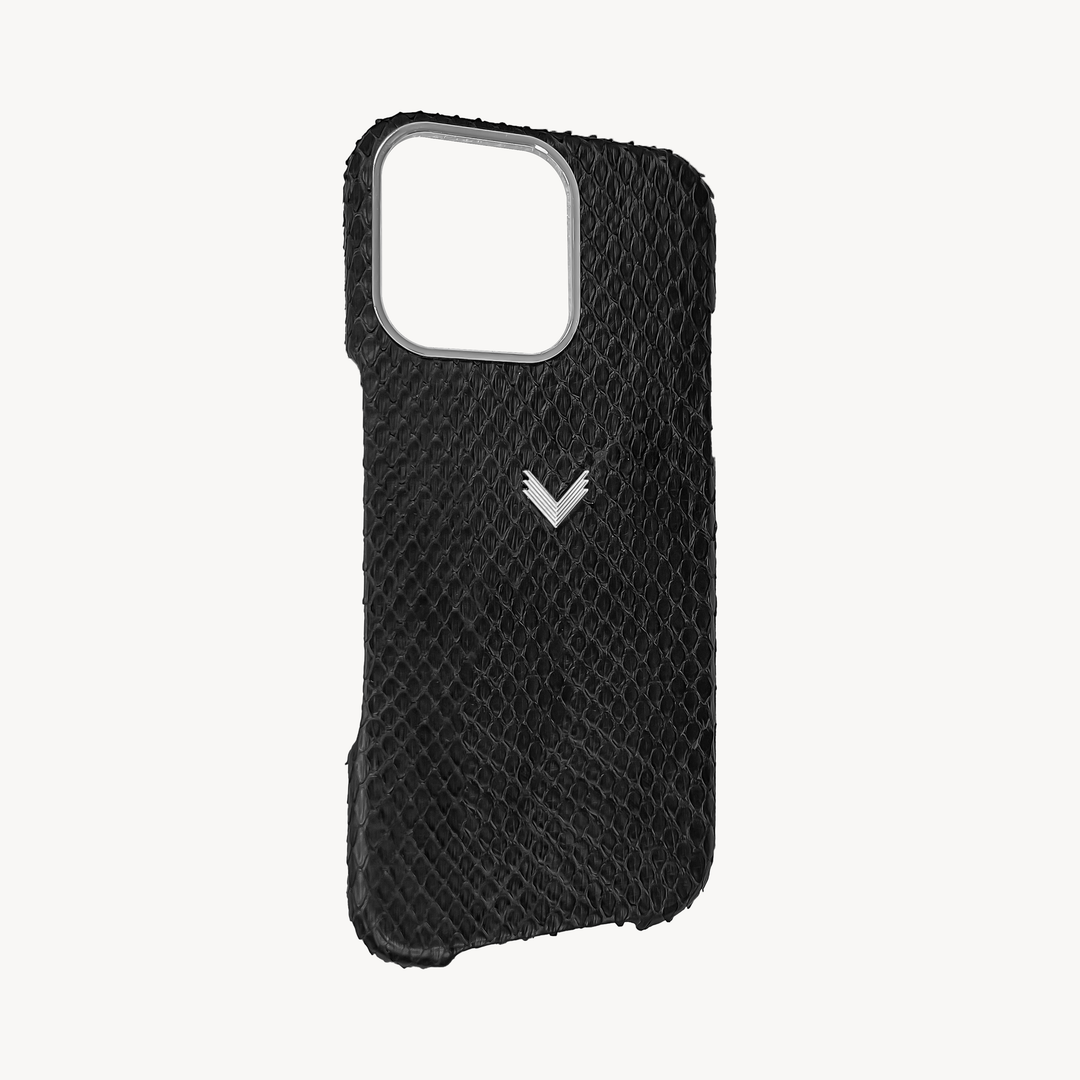 iPhone 16 Pro Max Phone Case, Python Leather