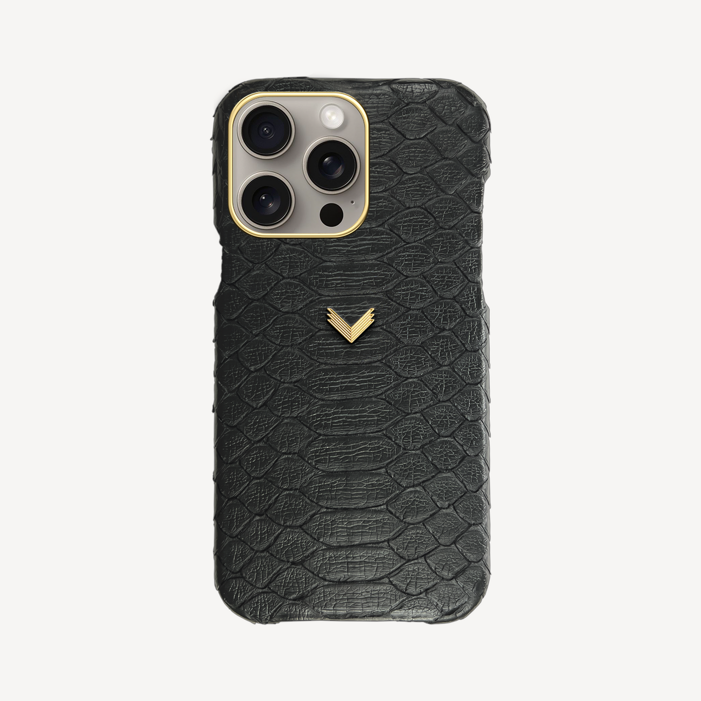 iPhone 15 Pro Max Phone Case, Python Leather