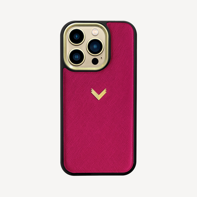 iPhone 14 Pro Phone Case, Saffiano Leather