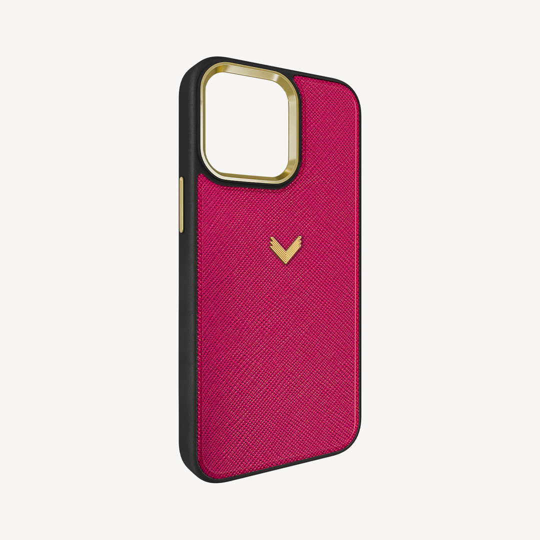 iPhone 15 Pro Phone Case, Saffiano Leather