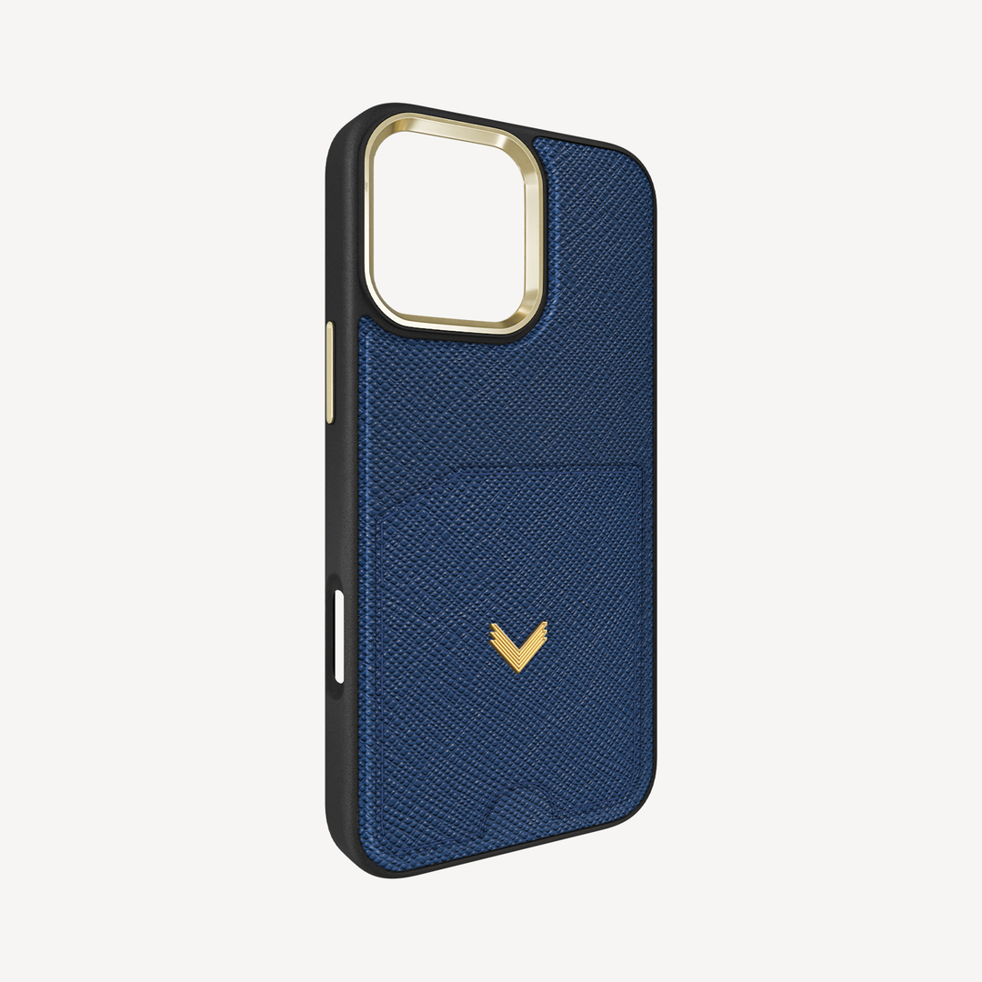 iPhone 16 Pro Phone Case, Saffiano Leather, Card Holder