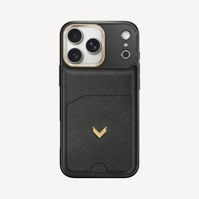 iPhone 17 Pro Max Phone Case, Saffiano Leather, Card Holder