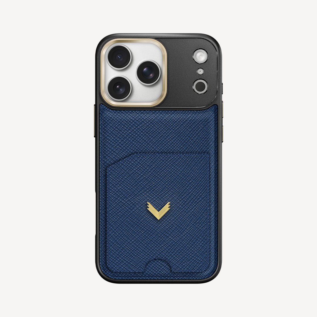 iPhone 17 Pro Phone Case, Saffiano Leather, Card Holder – VELANTE Officiale® iPhone 17 Pro Phone Case, Saffiano Leather, Card Holder – VELANTE Officiale®